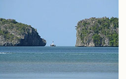 koh khao scenic anchorage during your sailing adventure cruise with bareboat charter on a wharram catamaran