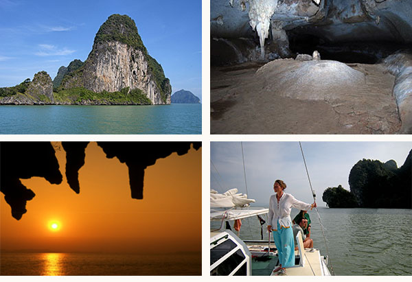 Beautiful hongs and forbidden rocks on Koh Phanak